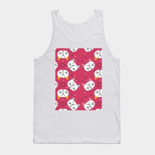 Pink Cats crowd, Funny cat Tank Top